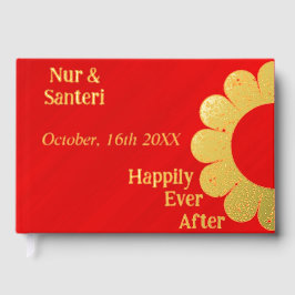 Personalized Simply Elegant Red Glamour Gastenboek