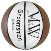 personalized singgram name groomsman minima basketbal (Verticaal)