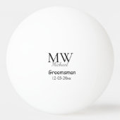 personalized singgram name groomsman minima pingpongbal (Voorkant)