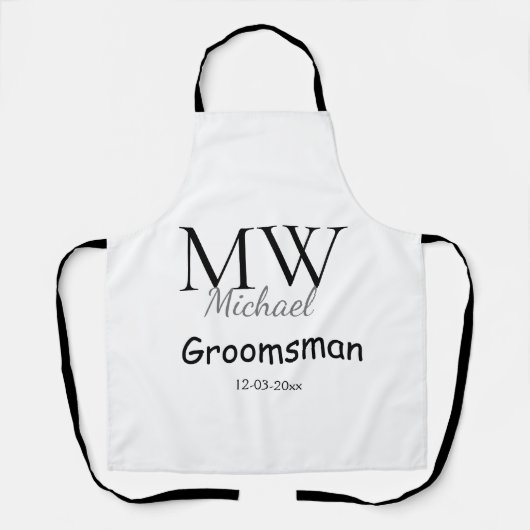 personalized singgram name groomsman minima schort (Voorkant)