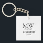 personalized singgram name groomsman minima sleutelhanger<br><div class="desc">ontwerp</div>