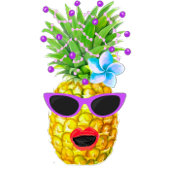 Personalized Singing Lady Pineapples Feestdagenkaart