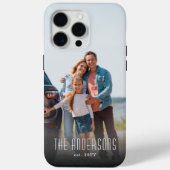Personalized Single Family Photo & Name Case-Mate iPhone Case (Achterkant)
