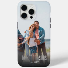 Personalized Single Family Photo & Name iPhone 15 Pro Max Hoesje