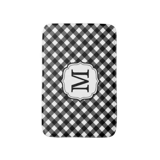 Personalized Single Initial Monogram Bath Mat (Voorkant Verticaal)