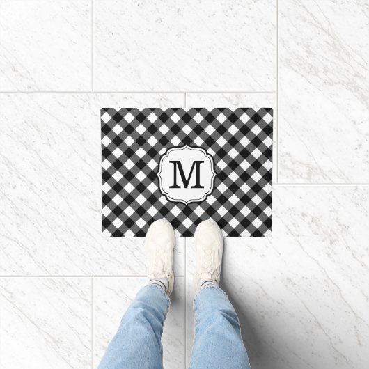 Personalized Single Initial Monogram Door Mat (Binnen)