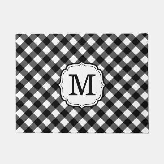 Personalized Single Initial Monogram Door Mat (Voorkant)