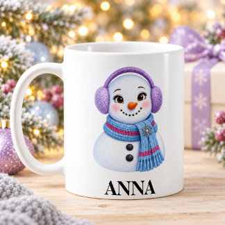 Personalized Sister Christmas Mug Cute Snowgirl Koffiemok