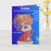 Personalized Sisters Christmas Economics Greeting Kaart (Gele Bloem)