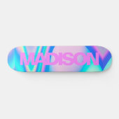 Personalized Skateboard Name Pink Girly Modern (Horizontaal)
