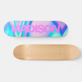 Personalized Skateboard Name Pink Girly Modern (Horizontaal)