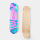 Personalized Skateboard Name Pink Girly Modern (Voorkant)