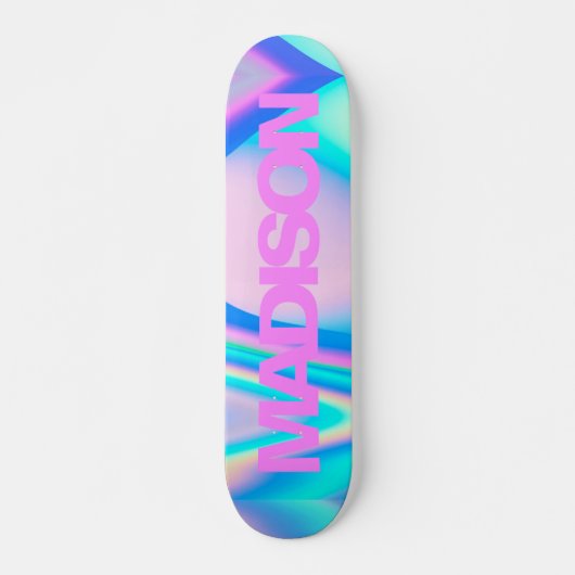 Personalized Skateboard Name Pink Girly Modern (Voorkant)