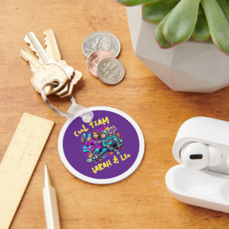 Personalized Skater Mom & Son Graffiti Keyring Sleutelhanger