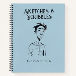 Personalized Sketches and Scribbles Notebook Notitieboek
