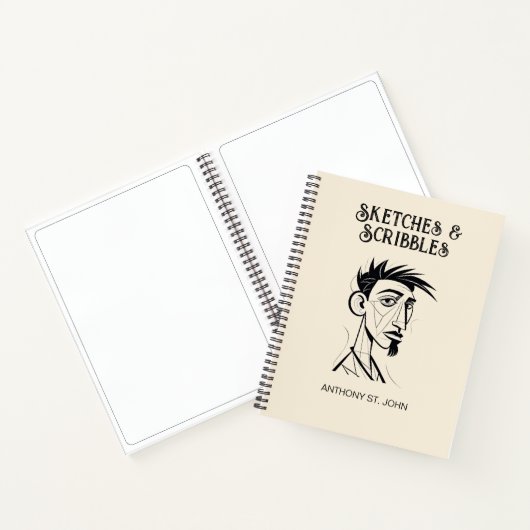 Personalized Sketches and Scribbles Notebook Notitieboek (Binnen)