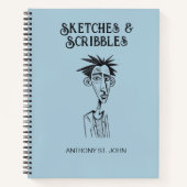 Personalized Sketches and Scribbles Notebook Notitieboek (Voorkant)