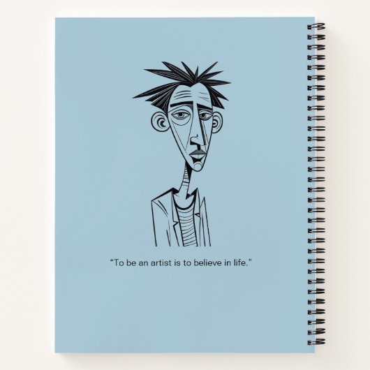 Personalized Sketches and Scribbles Notebook Notitieboek (Achterkant)