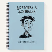 Personalized Sketches and Scribbles Notebook Notitieboek (Voorkant)