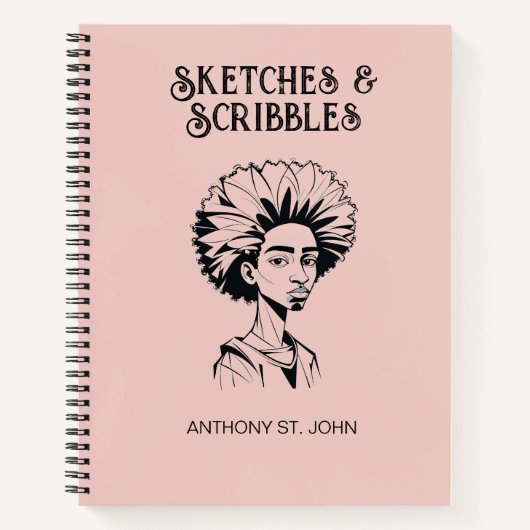 Personalized Sketches and Scribbles Notebook Notitieboek (Voorkant)