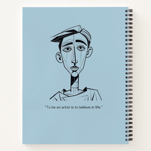 Personalized Sketches and Scribbles Notebook Notitieboek (Achterkant)