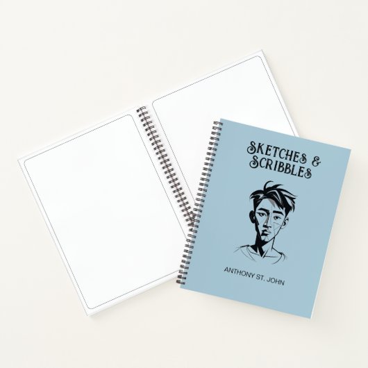 Personalized Sketches and Scribbles Notebook Notitieboek (Binnen)