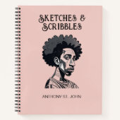 Personalized Sketches and Scribbles Notebook Notitieboek (Voorkant)