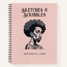 Personalized Sketches and Scribbles Notebook Notitieboek
