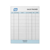 Personalized Small Business Sales Tracker Notepad Notitieblok (Linkerzijde)