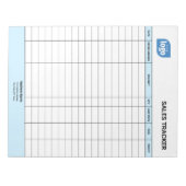 Personalized Small Business Sales Tracker Notepad Notitieblok (Voorkant)