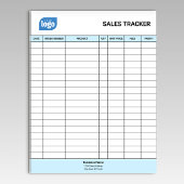 Personalized Small Business Sales Tracker Notepad Notitieblok