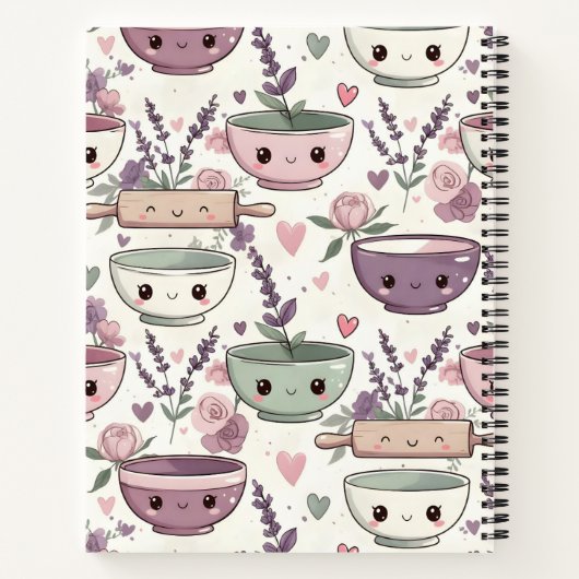 Personalized Smiling Floral Keepsake Recipe  Notitieboek (Achterkant)