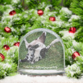 personalized snow globe featuring two of your own  sneeuwbol (Kerstmis)
