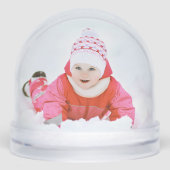 Personalized Snow Globe Photo Gift Ornament Sneeuwbol (Voorkant)
