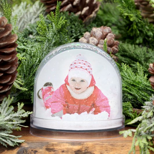 Personalized Snow Globe Photo Gift Ornament Sneeuwbol (Winter)