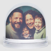Personalized Snow Globe with Custom Photo and Name Sneeuwbol (Voorkant)
