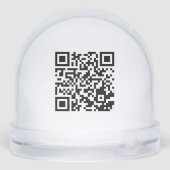Personalized Snow Globe with Logo and QR Feature Sneeuwbol (Achterkant)