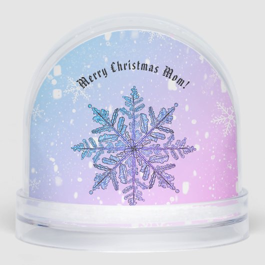 Personalized Snowflake Snow Globe Sneeuwbol (Voorkant)