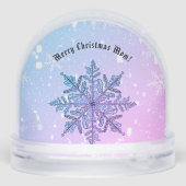 Personalized Snowflake Snow Globe Sneeuwbol (Achterkant)