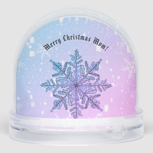 Personalized Snowflake Snow Globe Sneeuwbol (Achterkant)