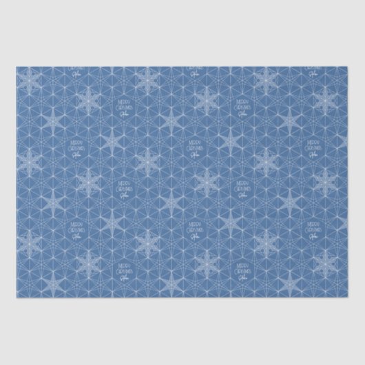 Personalized Snowflake star Holiday wrapping paper Tissuepapier (Voorkant)