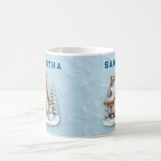 Personalized Snowman Christmas Mug with Name  Koffiemok (Center)