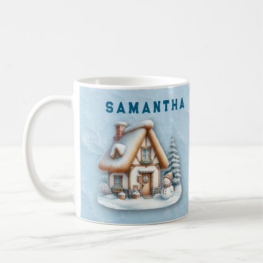 Personalized Snowman Christmas Mug with Name  Koffiemok (Links)
