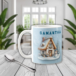 Personalized Snowman Christmas Mug with Name  Koffiemok