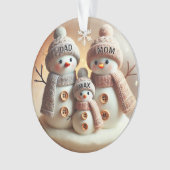 Personalized Snowman Family Ornament (voorkant)