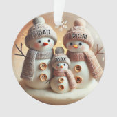 Personalized Snowman Family Ornament (voorkant)