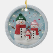 Personalized Snowman Family Ornament (Achterkant)