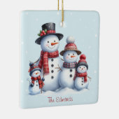 Personalized Snowman Family with children Ornament (Rechts)