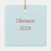 Personalized Snowman Family with children Ornament (Achterkant)