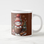 Personalized Snowman Mug - Custom Name Gift Grote Koffiekop (Rechts)
